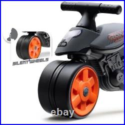 FALK Ride-On Motorbike Street Champion Black Wide Silent Wheels from 2 Years