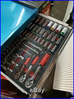 Full Toolbox From Munich Germany High-Quality 7 Drawers 6 Full 2 Keys Red Wheels