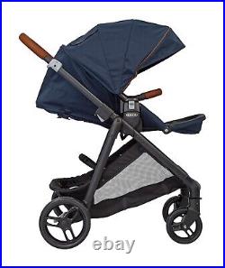 GRACO Near2Me Navy Baby Child Pushchair Stroller From Birth Footmuff/Raincover
