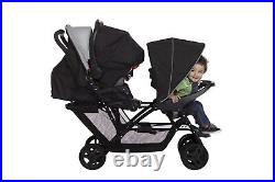 GRACO Stadium Duo Tandem Double Seat Baby Pushchair Stroller Black From Birth