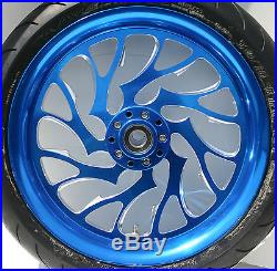 GSXR-Hayabusa 360mm Wide Tire Wheels Candy Blue from FTD Customs 360 wheels