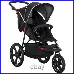 HOMCOM Foldable Three-Wheeler Baby Stroller with Sun Canopy, Storage