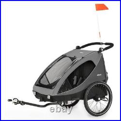 Hauck Dryk Duo Bike Trailer & Buggy (Grey) From 6 Months, RRP £449.95