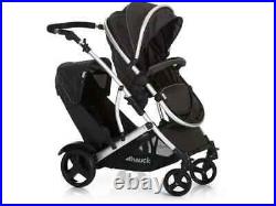 Hauck Duett 2 Pushchair Tandem Adjustable Back/Foot Rests Seats 2 Black. H