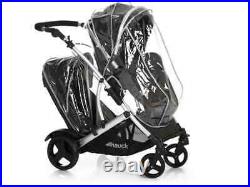 Hauck Duett 2 Pushchair Tandem Adjustable Back/Foot Rests Seats 2 Black. H