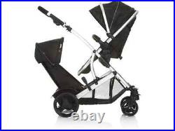 Hauck Duett 2 Pushchair Tandem Adjustable Back/Foot Rests Seats 2 Black. H