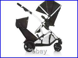 Hauck Duett 2 Pushchair Tandem Adjustable Back/Foot Rests Seats 2 Black. H