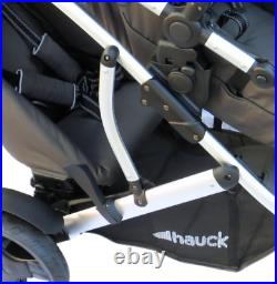 Hauck Duett 2 Pushchair Tandem Adjustable Back/Foot Rests Seats 2 Black. H