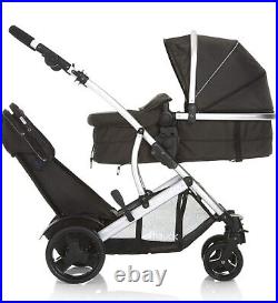 Hauck Duett 2 Tandem Pushchair (Black) Double Stroller for Baby and Toddler