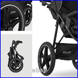 Hauck Runner 2 Black 3 Wheeler Air Pushchair Pram Buggy Jogger All Terrain