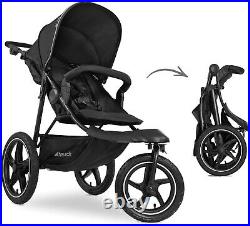 Hauck Runner 2 Black 3 Wheeler Air Pushchair Pram Buggy Jogger All Terrain