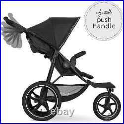 Hauck Runner 2 Black 3 Wheeler Air Pushchair Pram Buggy Jogger All Terrain