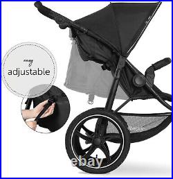 Hauck Runner 2 Black 3 Wheeler Air Pushchair Pram Buggy Jogger All Terrain