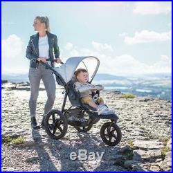 Hauck Runner 3-Wheel All-Terrain Stroller (Silver/Grey) Suitable From Birth