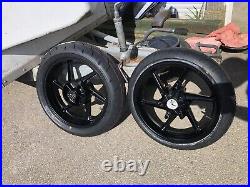 Honda cbr600f wheels & tyres from 1986 bike, Freshly Powder coated Rims