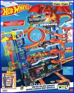 Hot Wheels City Ultimate Garage Playset with 2 Die-Cast Cars