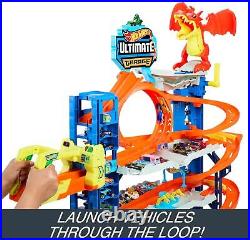 Hot Wheels City Ultimate Garage Playset with 2 Die-Cast Cars