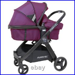 ISafe 3 in 1 Mode Marvel Travel System and Carseat Marrone + Isofix Base