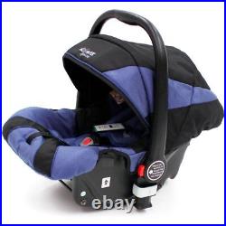 ISafe 3 in 1 Pram Travel System Navy (Dark Blue) With Carseat & Raincover