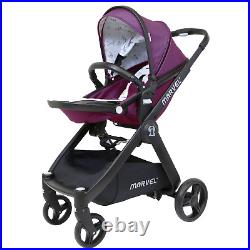 ISafe Marvel 3 in 1 Complete Pram Travel System Pushchair and Carseat Marrone