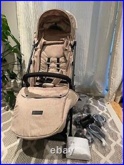 Ickle Bubba Aries Max Autofold Stroller with Footmuff Biscuit Beige Compact fold