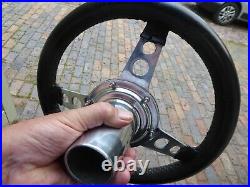 Jaguar E-type/xke Leather Steering Wheel 13 Inch & Boss From Racing E-type