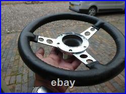 Jaguar E-type/xke Leather Steering Wheel 13 Inch & Boss From Racing E-type