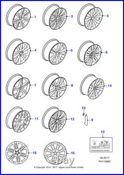 Jaguar Genuine C2P21744 Alloy Road Wheel Fits XK 2006-2014 (From B00379)