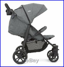 Joie Litetrax Chromium 4 Wheel Pushchair Stroller From Birth Baby Toddler Buggy