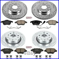 K5747 Powerstop 4-Wheel Set Brake Disc and Pad Kits Front & Rear New for VW