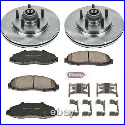 KOE1914 Powerstop Brake Disc and Pad Kits 2-Wheel Set Front New for F150 Truck