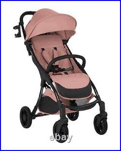 Kikkaboo Cloe Baby Stroller Pushchair Cabin-Approved Rubber Tires Pink