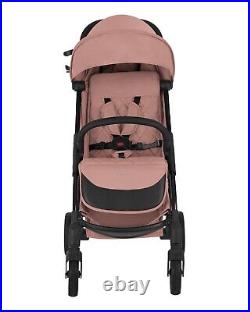 Kikkaboo Cloe Baby Stroller Pushchair Cabin-Approved Rubber Tires Pink