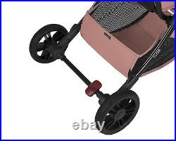 Kikkaboo Cloe Baby Stroller Pushchair Cabin-Approved Rubber Tires Pink