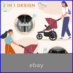 Lightweight Running Pushchair with Fully Reclining From Birth to 3 Years