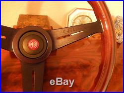 MGB MG B Wood Steering Wheel From 1977 + Nardi deep dish 3 Wood NEW