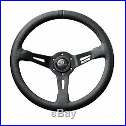 MOMO 90mm Deep Cone Steering Wheel 34.8 Black Top FULL SPEED 348DBK From Japan