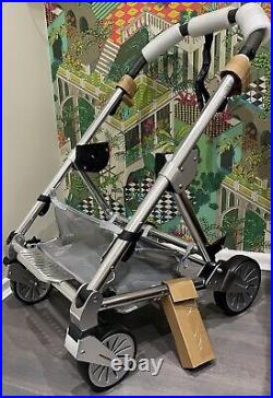 Mamas and Papas URBO2 URBO SILVER CHASSIS Wheels Brakes Handle & Basket NEW