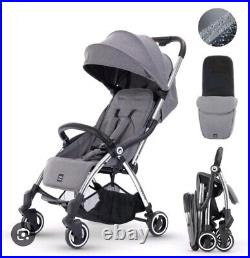 Miniuno Touch fold Lightweight Stroller In Grey NEW BOXED