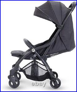 Miniuno Touchfold Auto folding stroller Black with footmuff & raincover 0m-22kg