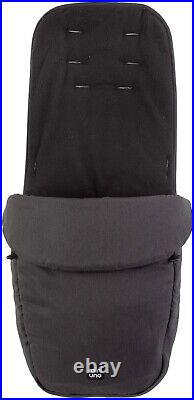 Miniuno Touchfold Auto folding stroller Black with footmuff & raincover 0m-22kg