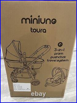 Miniuno Toura Travel System Grey Herringbone& Black