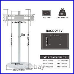 Mobile TV Cart for 40-75 TV Screens Heavy duty base TV Stand with caster Wheels