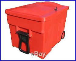 Mobile locking Tack Box from Bold. Tough Plastic Saddle Storage, on Wheels Pack