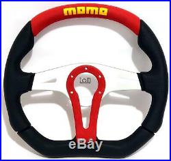 Momo Racing Steering Wheel 350mm RED Trek Leather from Italy