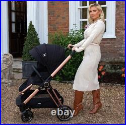 My Babiie Mb250i Billie Faiers Rose Gold Black Quilted Travel System Brand New