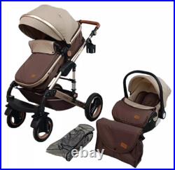Newborn Baby Pram Pushchair Buggy Stroller 3in1 Travel System Car Seat Included Newborn Baby Pram Pushchair Buggy Stroller 3in1 Travel System Car Seat Included