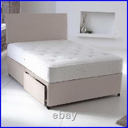 ORTHOPAEDIC DIVAN BED SET WITH MATTRESS AND HEADBOARD 3FT 4FT6 Double 5FT King