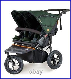 Opened box Out n About nipper double v5 Sycamore Green with basket & PVC 0m-22kg