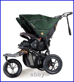 Opened box Out n About nipper double v5 Sycamore Green with basket & PVC 0m-22kg